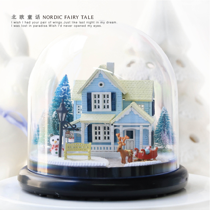 Zhiquwu rompecabezas estéreo 3D hecho a mano para niños, caja de música de viaje, juguete para niñas, ensamblaje estéreo