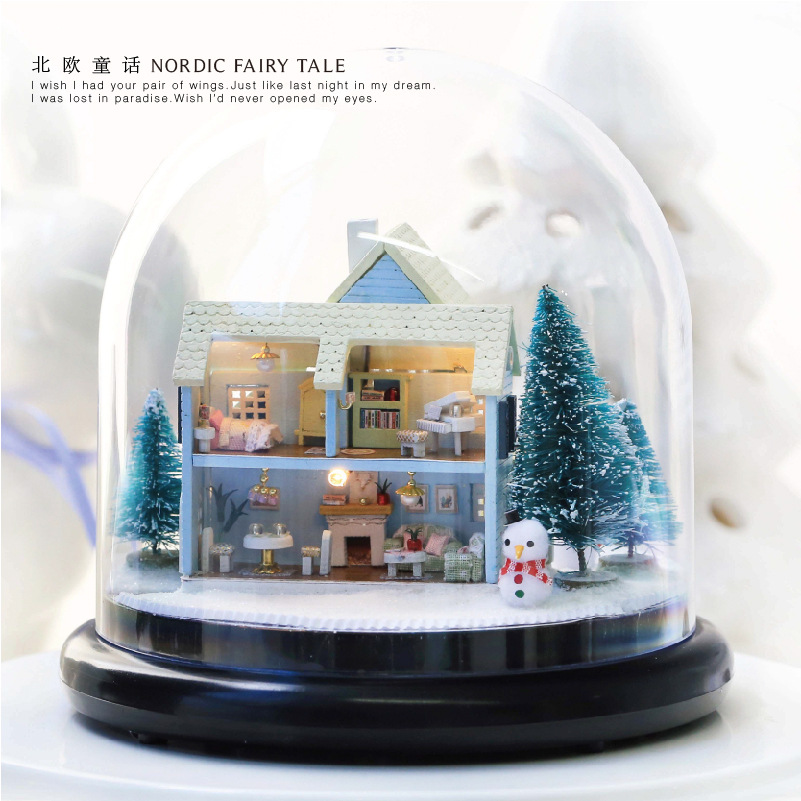 Zhiquwu rompecabezas estéreo 3D hecho a mano para niños, caja de música de viaje, juguete para niñas, ensamblaje estéreo