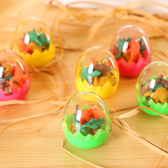 Creative mini dinosaur egg eraser cartoon children student stationery wholesale animal eraser manufacturer school supplies