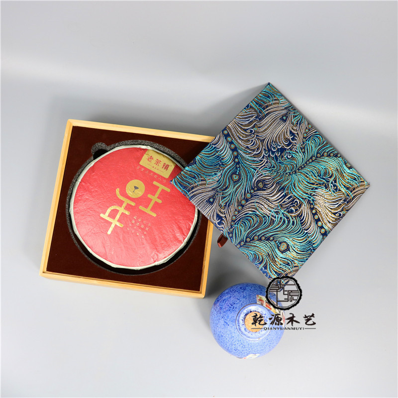 新款凤纹竹木茶饼木盒 通用款357g普洱茶福鼎白茶竹盒 竹盒子