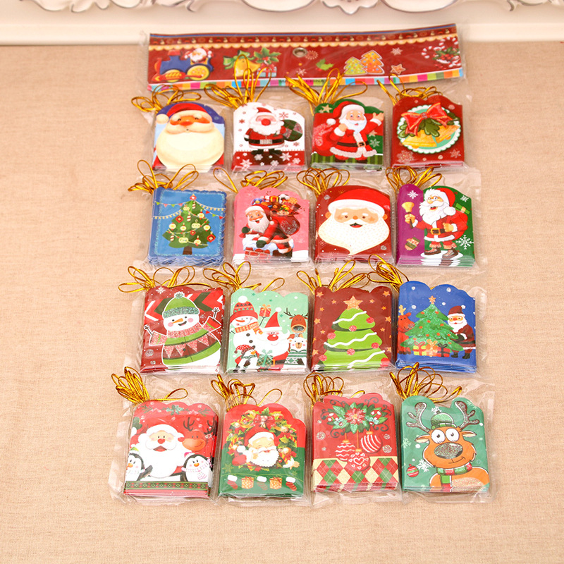 Tarjeta de felicitación pequeña de Navidad Tarjeta de deseo de árbol de Navidad pequeño elevador tarjeta pequeña Tarjeta de decoración navideña Tarjeta de deseo de bendición