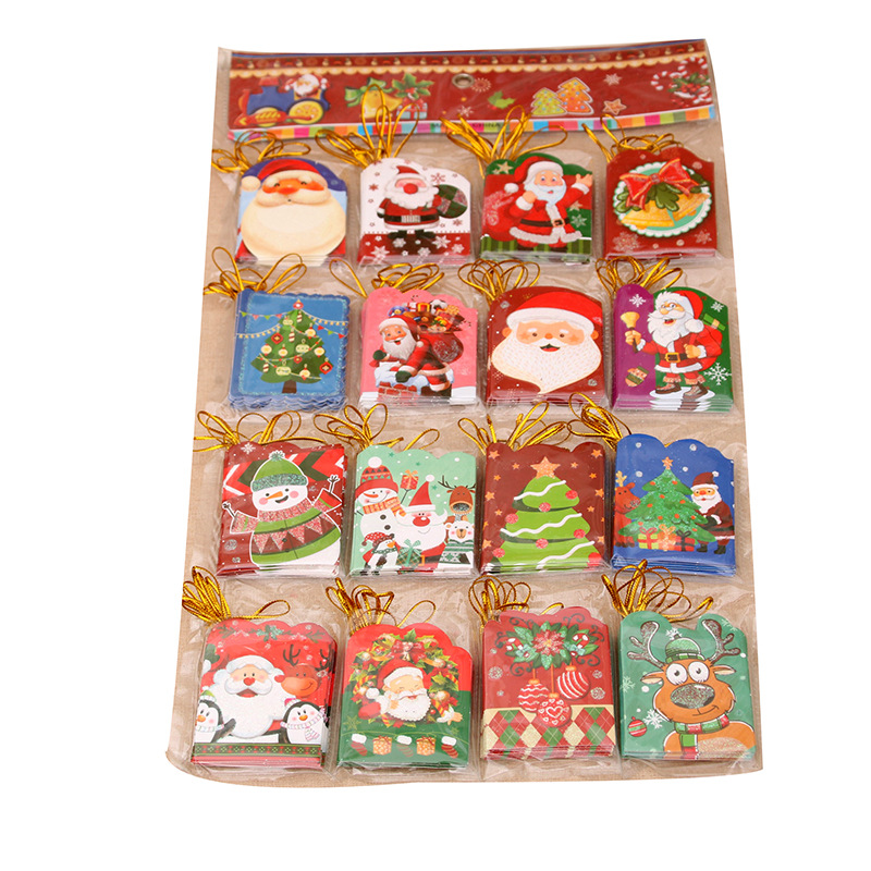 Tarjeta de felicitación pequeña de Navidad Tarjeta de deseo de árbol de Navidad pequeño elevador tarjeta pequeña Tarjeta de decoración navideña Tarjeta de deseo de bendición