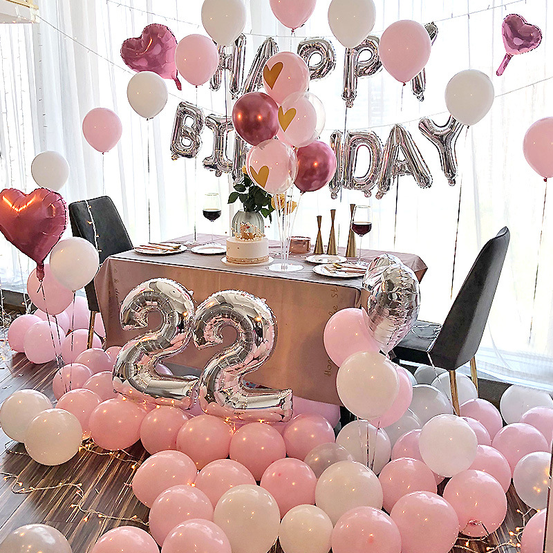 ins Style Birthday Party Balloon Decoration Happy Birthday Balloon Wedding Scene Decoration Background Wall Supplies