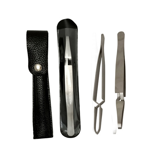 Stainless steel pet tick removal tweezers pet dog tick clip cat flea tool pet tick extractor