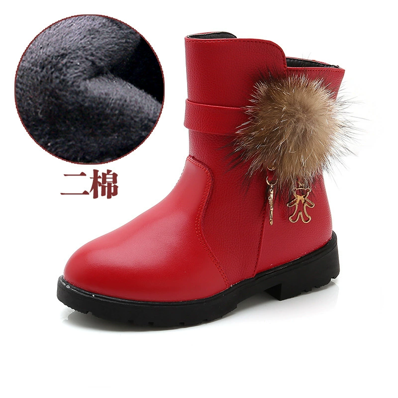 Martens, детские низкие ботинки для принцессы, зимняя обувь