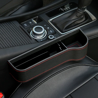 Car Seat Gap Storage Car storage bag/box - black-co-driver-second-generation-leather