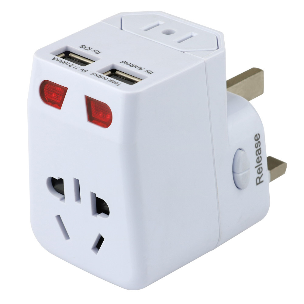 特价 多功能usb通用转换插座 欧规美规英规澳规4合1插头 转换插头