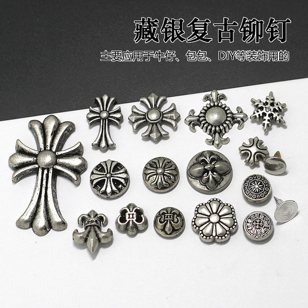 Spot small batch of Anu button hidden silver rivet jacket decorative…
