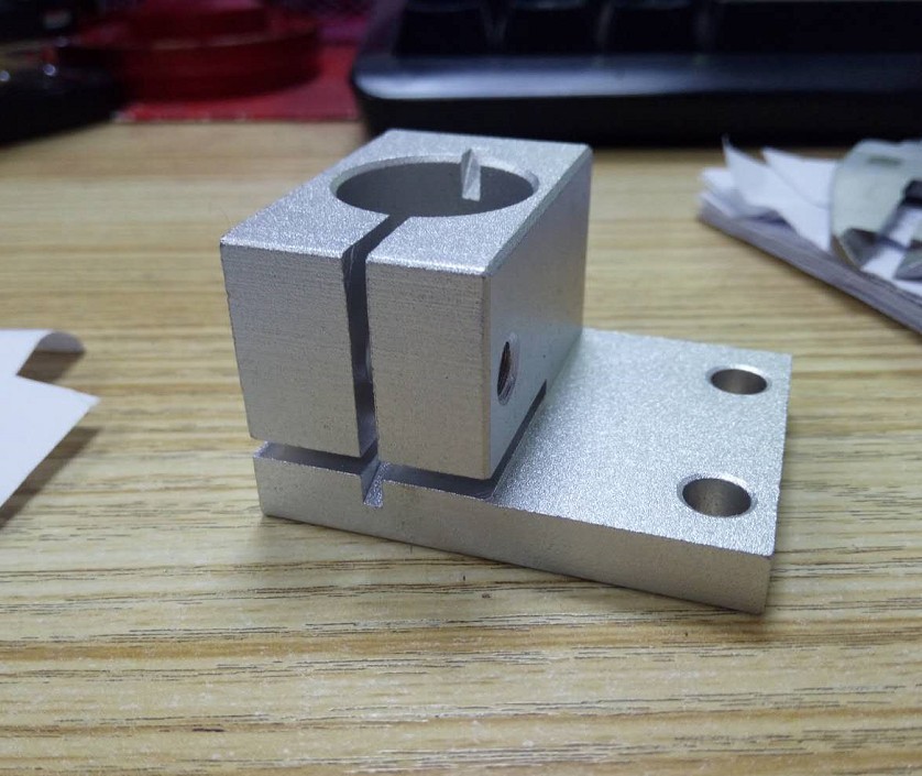 铝型材固定支架光轴固定支座气动剪刀固定支架双孔固定连接件夹座