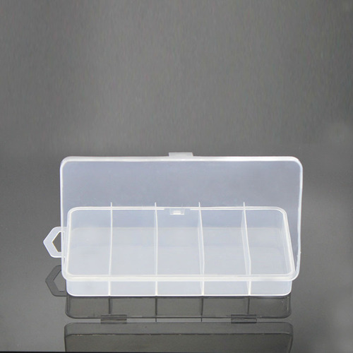 Transparent PVC plastic set of five-grid lure box, fishing box, five-grid medium box, bait box, fishing gear