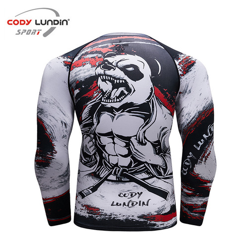 Fitness clothing round neck sports fitness yoga casual tight clothing breathable 3D digital printing for men