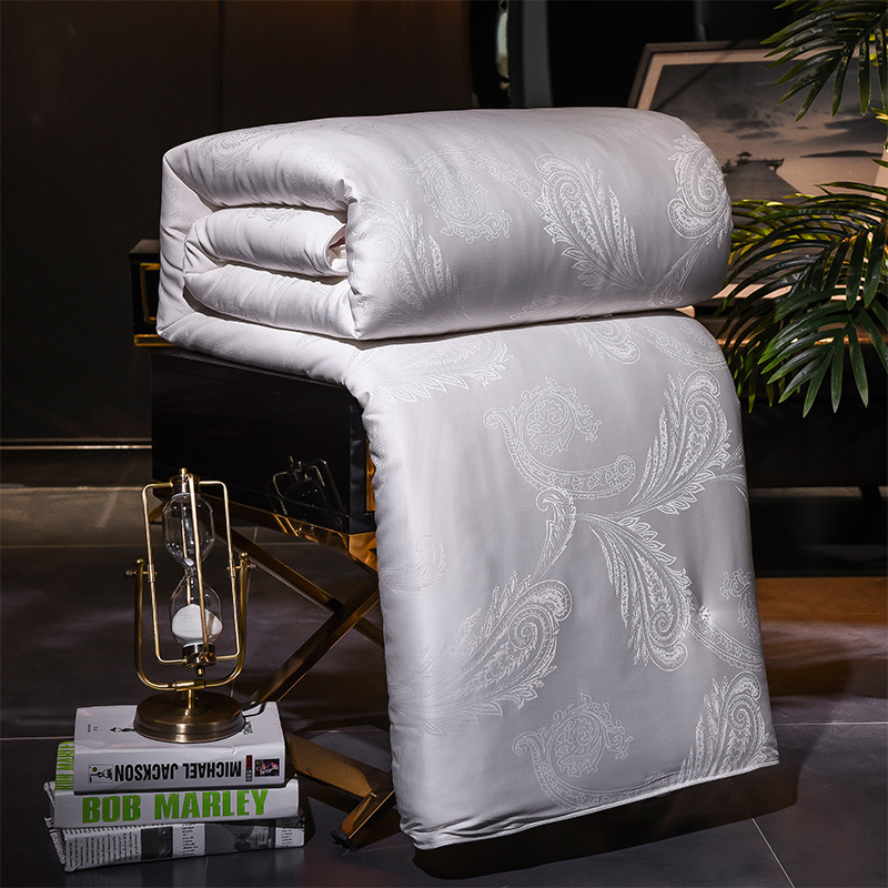 80-Count Pure Cotton Mulberry Silk Quilt, 100% Silk Pure Cotton Single/Double Spring and Autumn Quilt, Two-In-One Winter Quilt Core, Class a