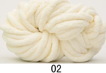 Super‑chunky Iceland chenille yarn, polyester, 2 cm thick single‑strand, 250 g bundle