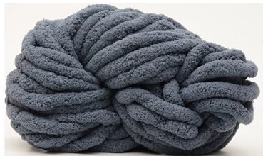 Super‑chunky Iceland chenille yarn, polyester, 2 cm thick single‑strand, 250 g bundle