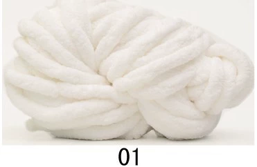 Super‑chunky Iceland chenille yarn, polyester, 2 cm thick single‑strand, 250 g bundle