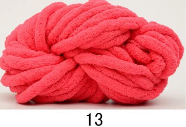 Super‑chunky Iceland chenille yarn, polyester, 2 cm thick single‑strand, 250 g bundle