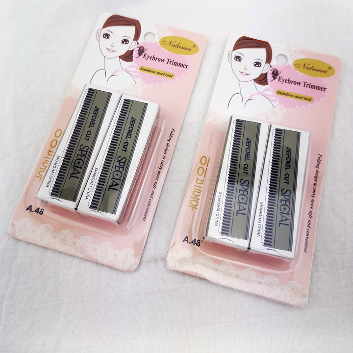 H1216 1 + 1 dos cajas ceja trimmer ceja raspador ceja afeitadora suministros de belleza dos yuanes tienda al por mayor distribución