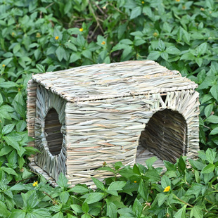 Temu Pet складной коттедж домик кроличьи гнездо кроличье гнездо сын ежа ежа ежа дельфина ручной работы ручной травы.