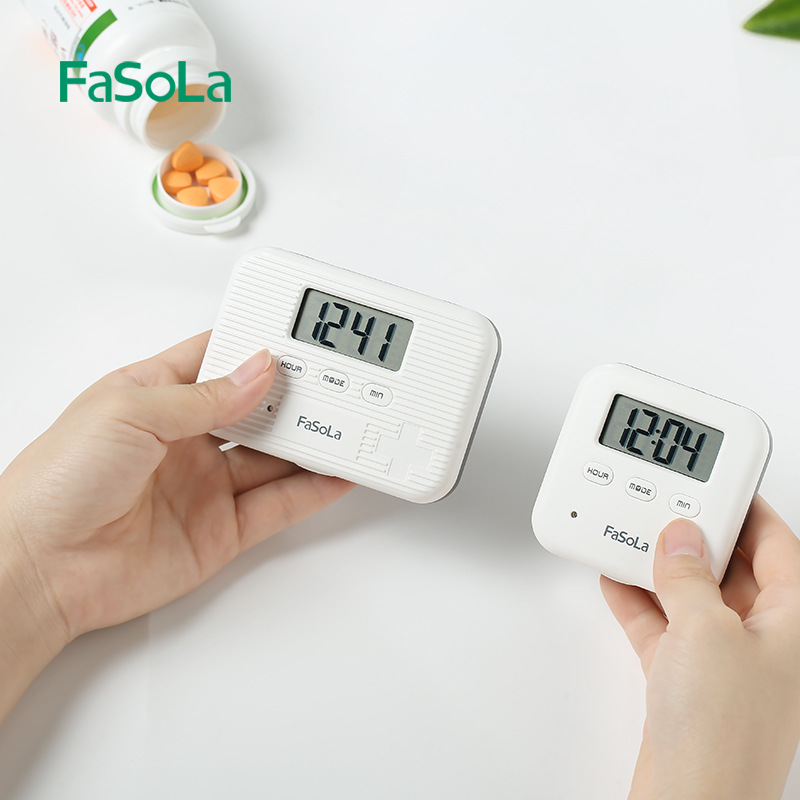 FaSoLa intelligent electronic medicine box sub-packing timing alarm clock small medicine box medicine reminder portable portable for the elderly