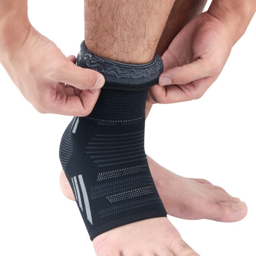 Cross-border knitted sports ankle braces compression anti-sprain basketball football mountaineering fitness ankle braces breathable ankle braces batch