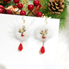 Fashionable creative Christmas crystal for elderly, earrings, decorations, European style, wholesale