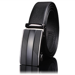 Belt first layer cowhide men's automatic buckle leather belt business casual trouser belt manufacturer wholesale leather belt