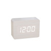 Wooden electronic square small watch, thermometer for bed