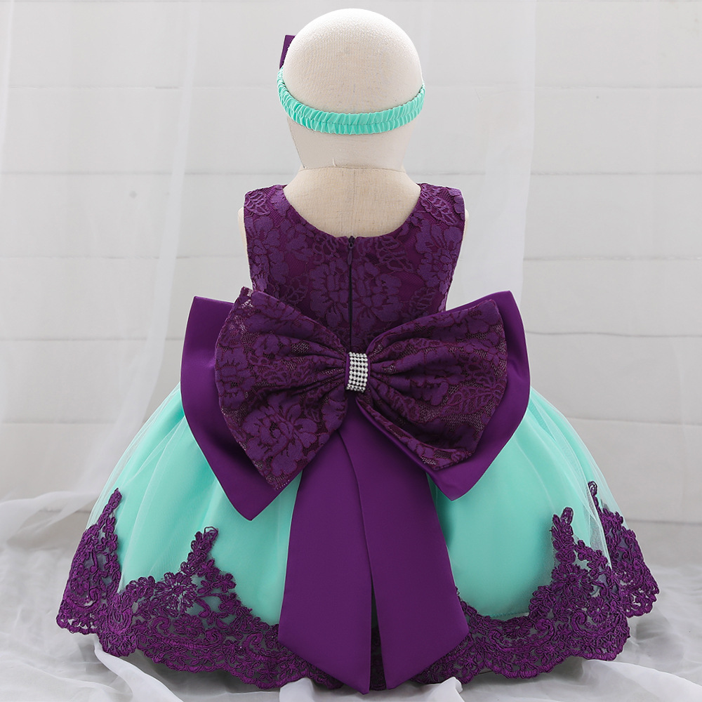 Vestido de Encaje para Bebés y Niñas Pequeñas de 1 a 3 Años, Vestido de Princesa para Bebé de un Año, Vestido de Princesa Pequeña