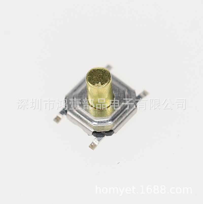 厂家轻触开关4X4X4.3按键开关4*4*4.3贴片四脚铜头轻触按键图纸