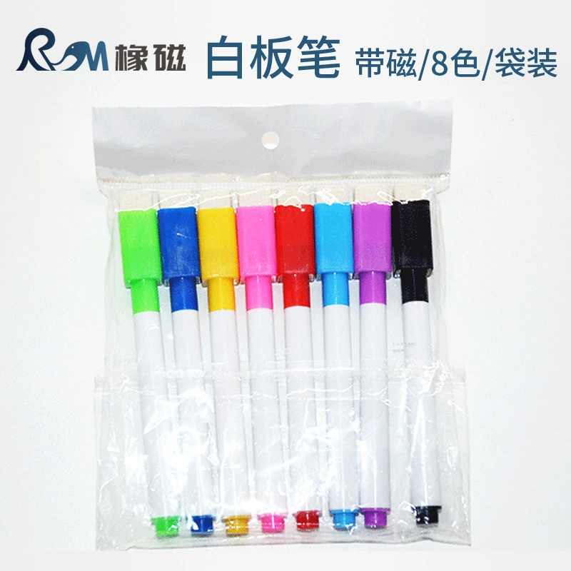 Дубовый магнитный трансграничный горячий лента магнитная лента кисть нетоксичная защита окружающей среды может быть стереть 8 цветов 1 сумка детская доска ручка