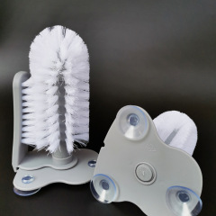 Creative wall-mounted lazy automatic cup brush glass cup cleaning brush kitchen rotating water cup teacup brush cup washing brush