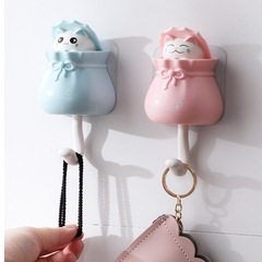 Clothes hooks, traceless, strong sticky hooks, no need to punch holes, wall-mounted clothes hooks, wall-mounted cartoon cute key hooks