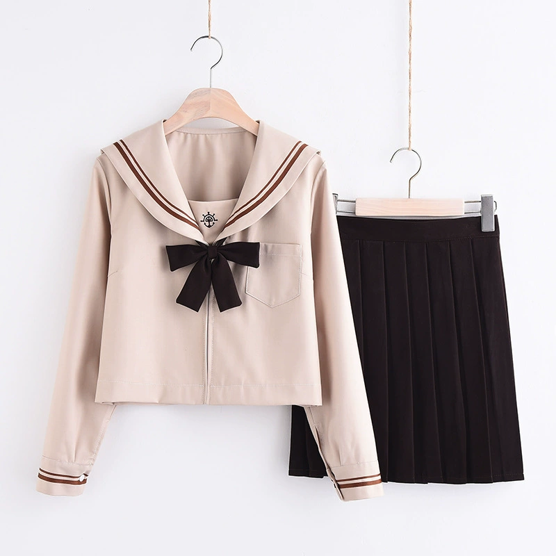 Японский стиль колледжа матросский костюм JK Униформа класс чая с молоком Униформа школьная форма студентка мягкое платье девушки плиссированная юбка