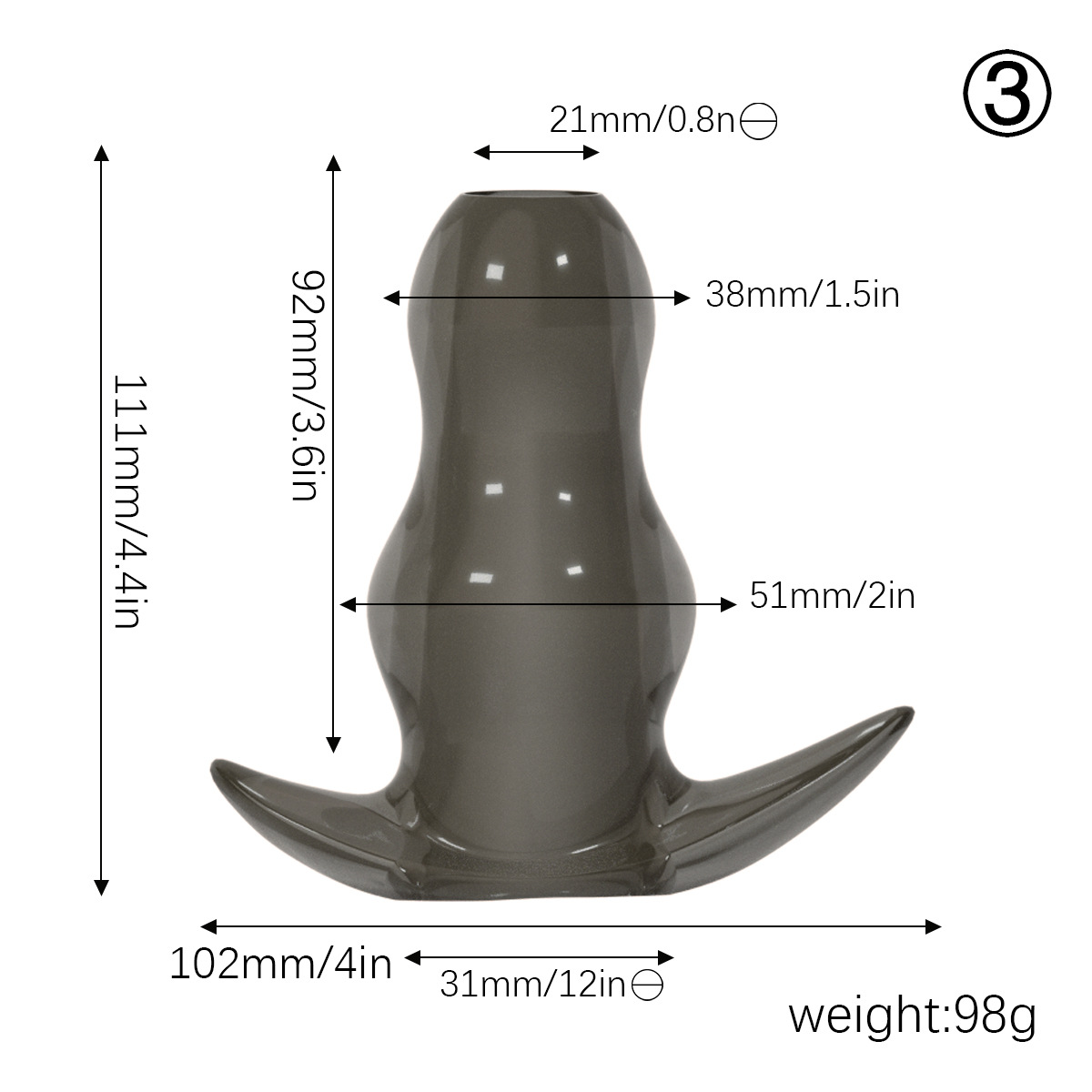 Transparent Black No.3-M