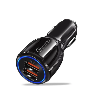 Car Charger Bowling Ball Car Charger Fast Charging USB Mobile Phone Cigarette Lighter High Power (Mobil şarj cihazları) - bowling-car-charge-black-bare