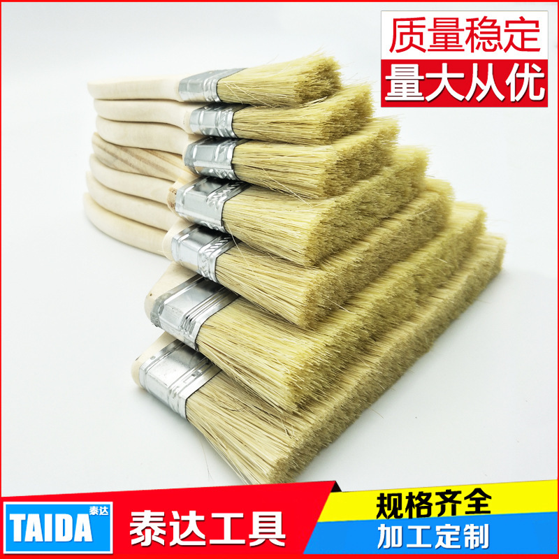 Wooden handle paint brush bristle silk wooden handle brush sewing agent brush manufacturers wholesale paint brush brush Wooden handle paint brush bristle silk wooden handle brush sewing agent brush manufacturers wholesale paint brush brush
