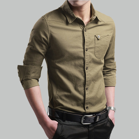 Otoño e Invierno nuevo uniforme militar camisa de manga larga de algodón de los hombres ropa de trabajo militar de los hombres casual más tamaño ejército verde camisa de los hombres