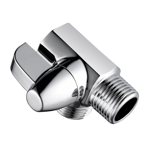 Copper 4-way mixing valve with one inlet and two outlets, shower diverter, shower head adapter, shower faucet adapter, flexible shower hose, shower diverter