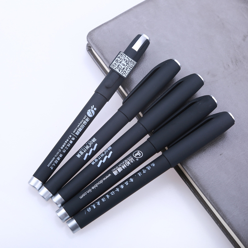 Pluma publicitaria esmerilada de negocios logotipo personalizado pluma de agua de carbono pluma de gel pluma de agua de regalo promocional personalizado pluma de firma