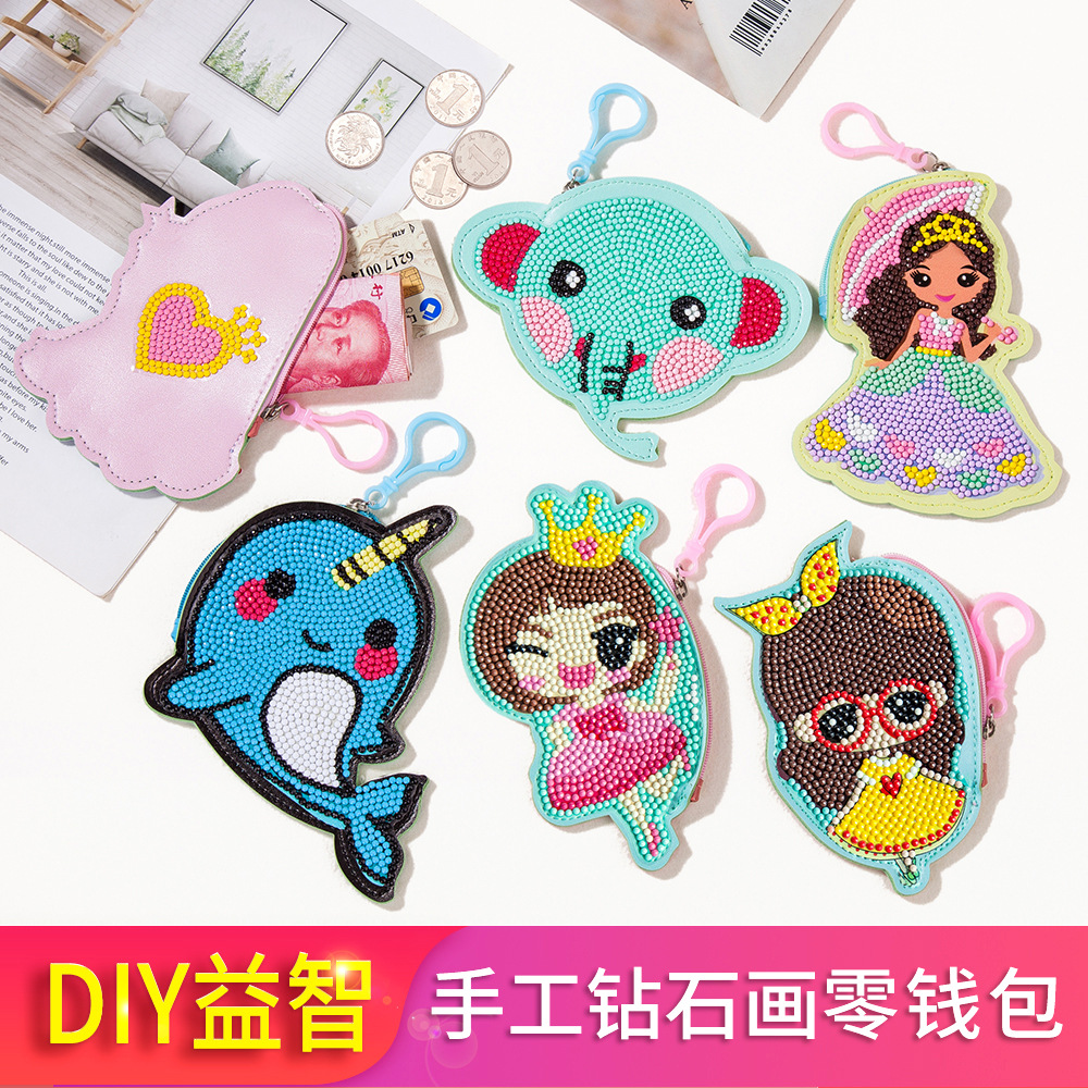 New children's cartoon diamond painting coin purse DIY handmade non…