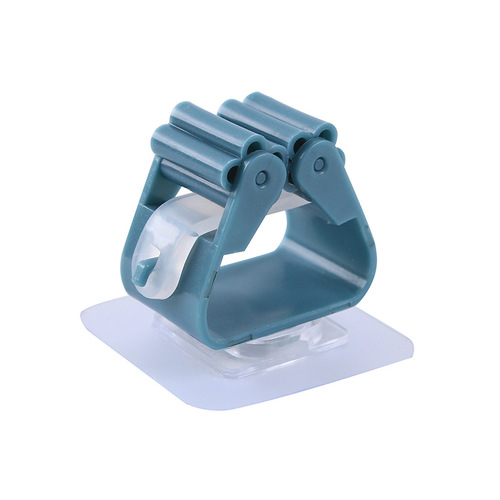 Mop hook hanger without punching wall-mounted bathroom mop storage rack adhesive fixed buckle broom clip T