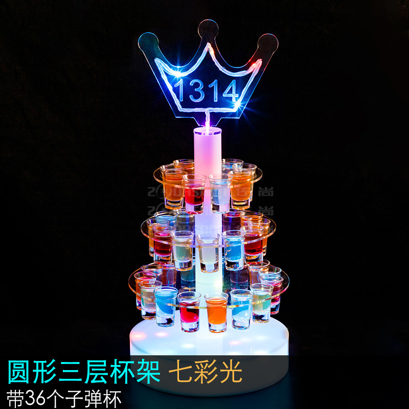 Bar club nocturno KTV estante del vino emisor de luz saxofón titular de la taza de bala titular de la taza de cóctel creativo titular de la taza de emisión de luz