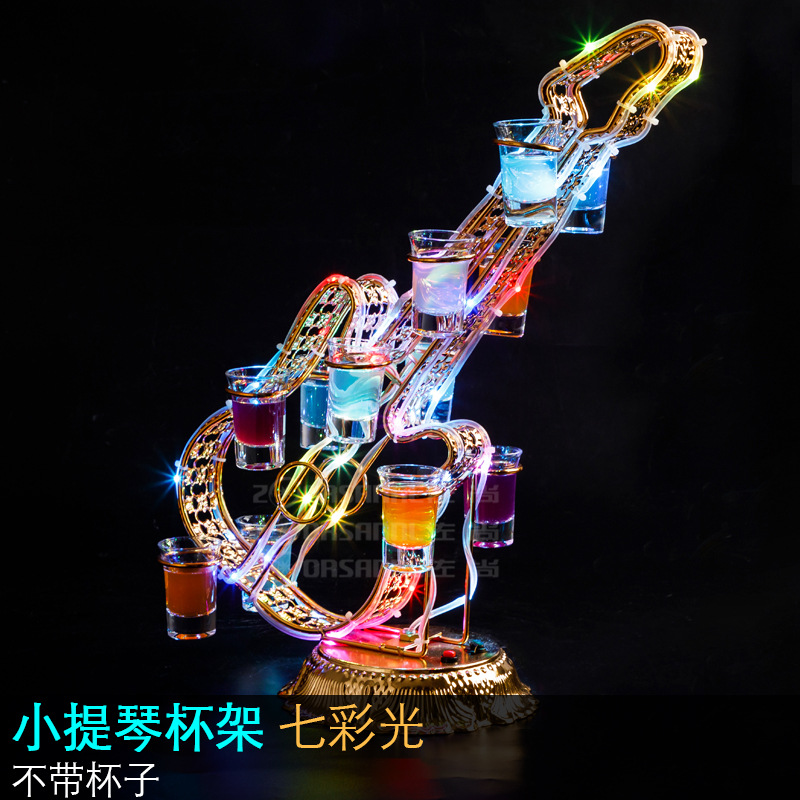 Bar club nocturno KTV estante del vino emisor de luz saxofón titular de la taza de bala titular de la taza de cóctel creativo titular de la taza de emisión de luz