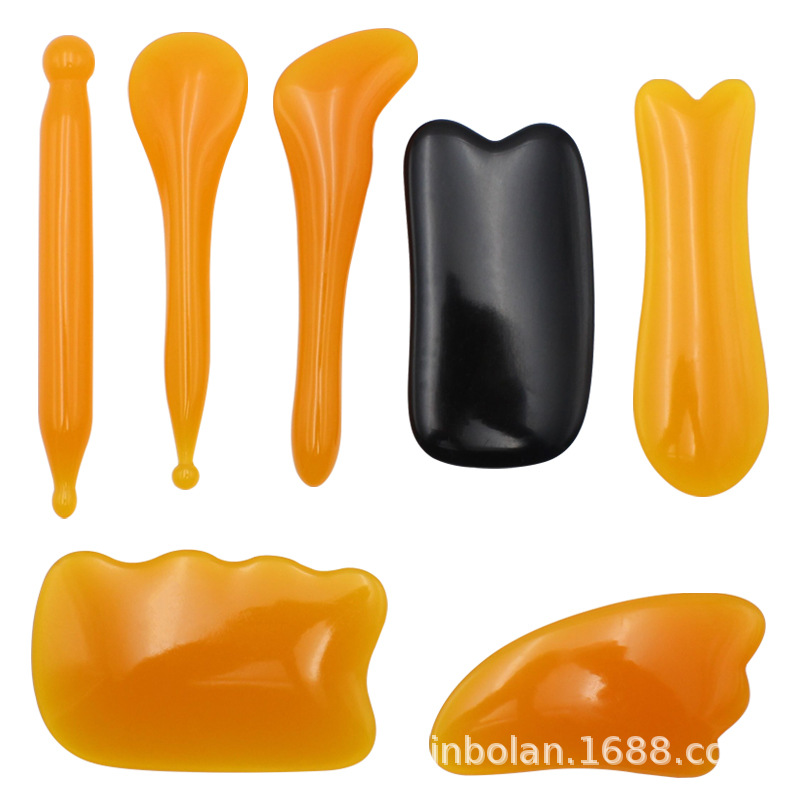 錦博蘭蜜蝋樹脂製刮痧板/経絡マッサージツール/筋膜リリース棒卸売頸椎用