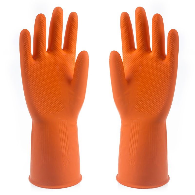 Guantes de látex de tendón de carne engrosada para lavar ropa y lavavajillas guantes de cuero de goma impermeables duraderos de cocina para el hogar guantes industriales