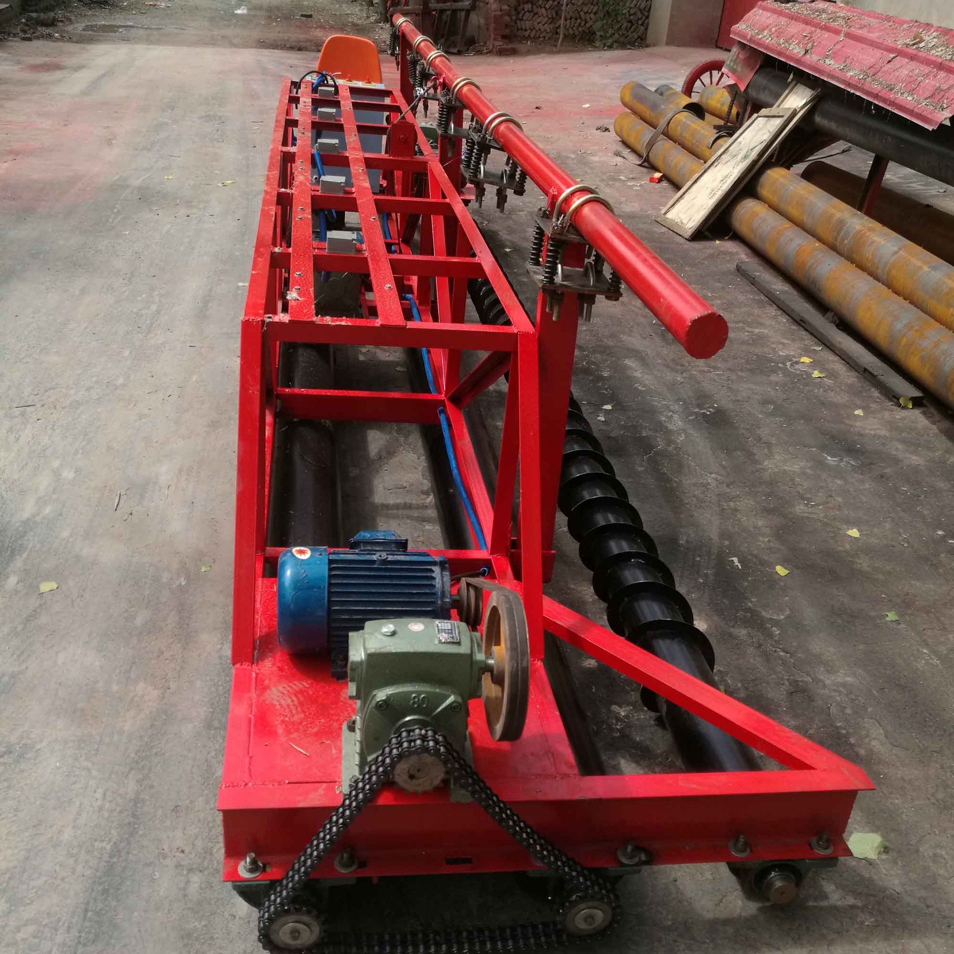 混凝土路面摊铺机滚筒式电动摊铺机 百一制造排阵一体整平机