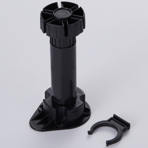 Furniture cabinet feet cabinet sofa tables and chairs PVC plastic adjusting feet black adjustable cabinet feet wholesale