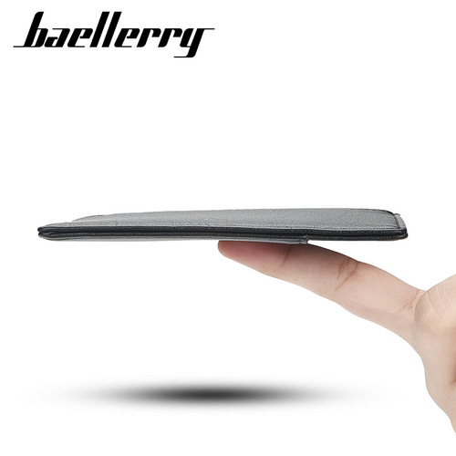 baellerry new men's card holder Korean version multi-card slot driver's license card holder thin zipper bank card holder for men