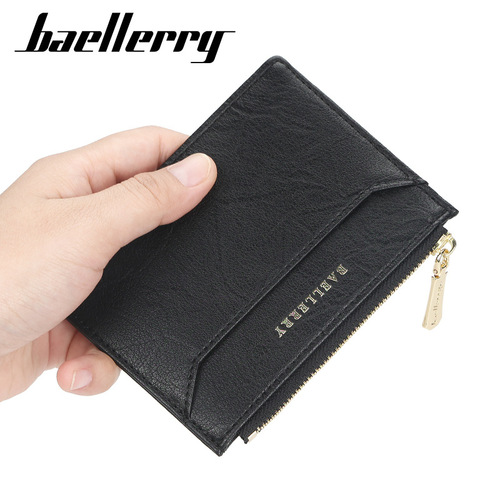 baellerry new men's card holder Korean version multi-card slot driver's license card holder thin zipper bank card holder for men