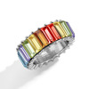 Metal gemstone ring, jewelry, fashionable accessory, European style, wholesale